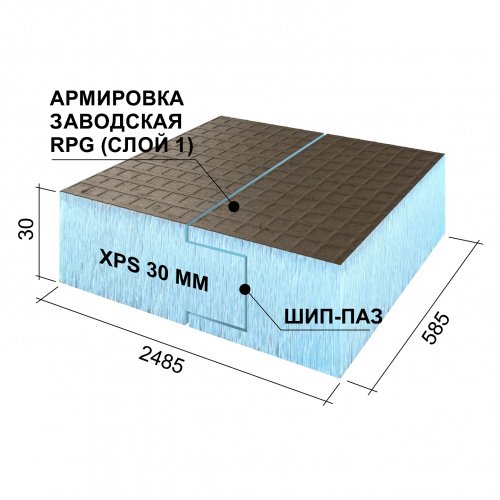 RPG Basic 2485х585х30 mm #1 H