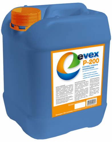 Грунтовка глубокого проникновения Evex P-200, 10л